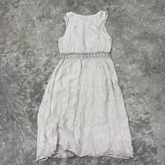Francesca Bettini Cardigan One Size Topper Bow Lace Linen Beach Lagenlook Boho - Picture 4 of 11